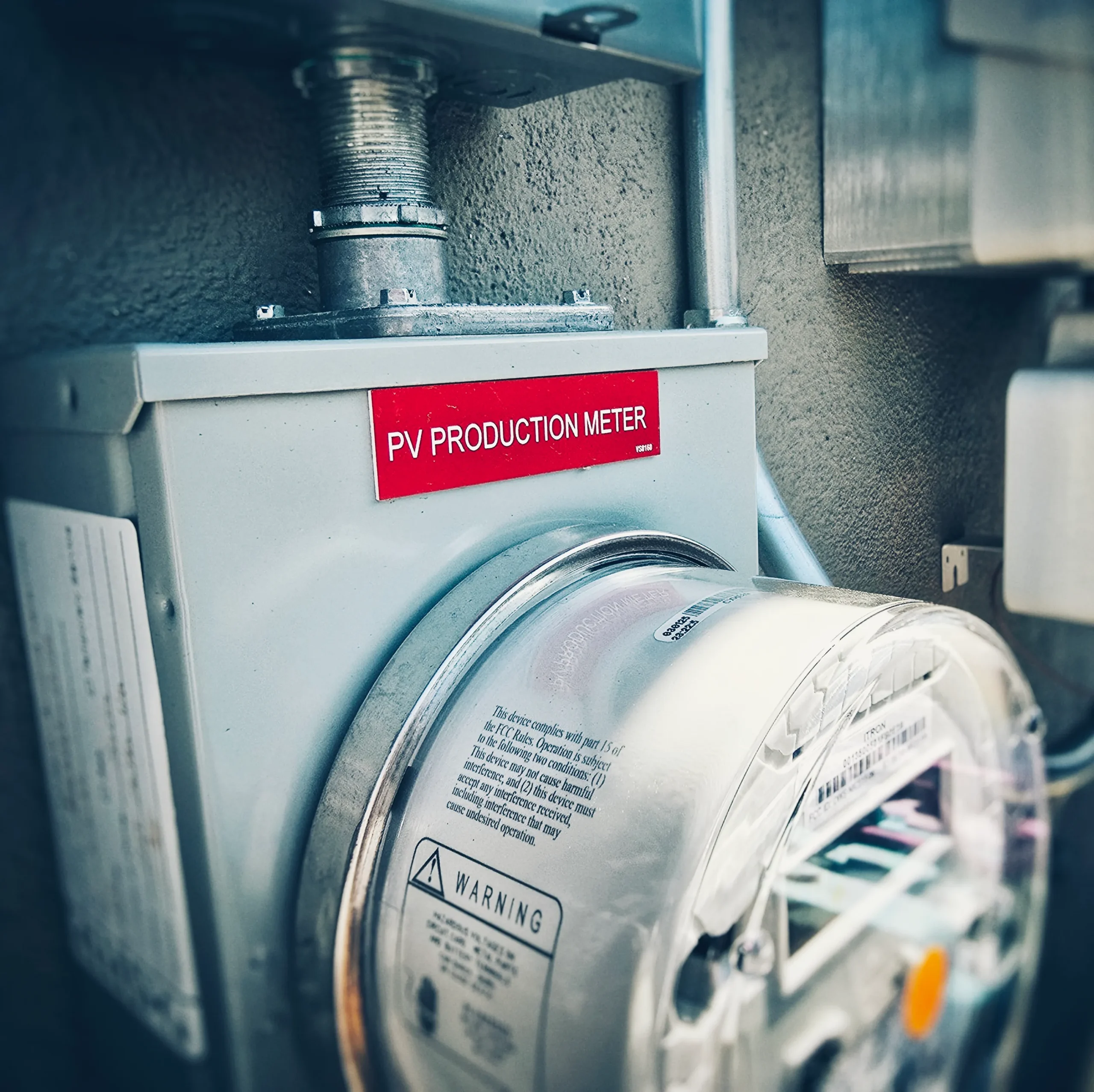 Electric meter and dedicated photovoltaic production meter
