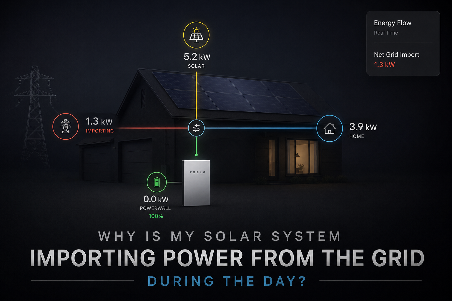 Why Is My Solar System Importing Power From the Grid During the Day? 1 solar system importing power from grid | McKnight Solar Diagnostics | Expert Diagnostics. Reliable Solar & Battery Repair.
